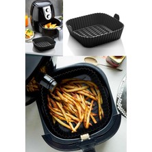 Madame Kitchen Silikon Pişirme Kap & Air Fryer Hava Fritözü Pişirme Kabı & Tüm Fritözlere Uyumlu