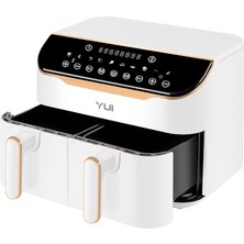 Yui M45 8 Litre (4+4) Seramik Çift Hazneli Smart Airfryer Fritöz Beyaz