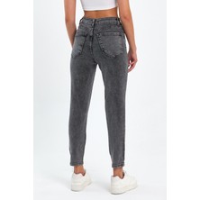 Tref Jns Gri Mom Jeans Likralı Kot Pantolon Trefjeans-Gri-Mom-Jean-2