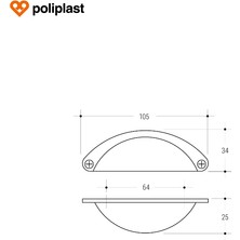 Poliplast Dolap Kulpları , Çekmece Kulpları / 4 Adet