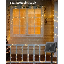 Güneş Enerjili Bahçe Lambası 10 metre Peri Led Paket Gunes Enerjili Bahçe Lambaları Sarı Renk