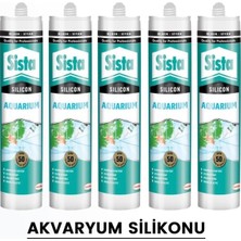 Sista Akvaryum Silikonu (Şeffaf) 340 gr 5 Ad ( Yeni Tarihli ) Akvaryum