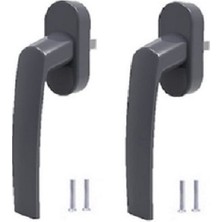Four Season 2 Adet Antrasit Gri Renkli Aluminyum Döküm Boyalı Pvc Pimapen Pencere Kolu