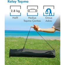 Box&Box Alüminyum Katlanabilir Kamp Sandalyesi, Piknik Sandalyesi, Taşıma Çantalı, Kumaş, Krem