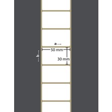 30X50 mm Termal Barkod Etiketi Yaıpışkanlı Etiket (1 Rulo = 1000 Adet)