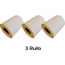 30X50 mm Çift Sıralı Termal Barkod Etiketi Yaıpışkanlı Etiket (1 Rulo = 2000 Adet)