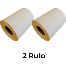 30X50 mm Çift Sıralı Termal Barkod Etiketi Yaıpışkanlı Etiket (1 Rulo = 2000 Adet)