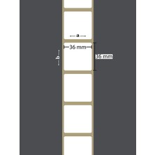 36X36 mm Termal Barkod Etiketi Yapışkanlı Etiket (1 Rulo = 1000 Adet)