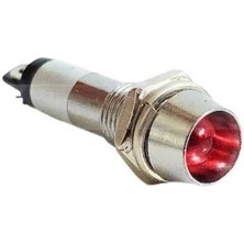 Motorobit 8mm 12V Metal Sinyal Lambası - Kırmızı