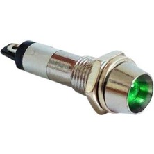 Motorobit 8mm 220V Metal Sinyal Lambası - Yeşil