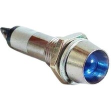 Motorobit 8mm 12V Metal Sinyal Lambası - Mavi