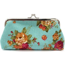 Uzun Büyük Gül Kanvas Tek Katlı Cep Telefonu Çantası Bozuk Para Cüzdanı (Yurt Dışından)