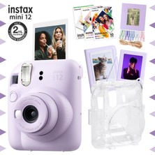 Fujifilm Instax Mini 12 Lila Fotoğraf Makinesi - 30'lu Film, Albüm, Mandal, Çerçeve ve Kılıf Mega Set 2