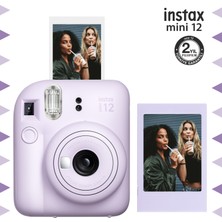 Fujifilm Instax Mini 12 Lila Fotoğraf Makinesi ve Fotoğraf Çerçeve Seti Kolay Kullanım Modları ile