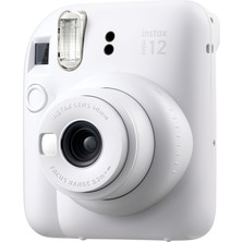 Instax Mini 12 Beyaz Fotoğraf Makinesi ve 96'lı Laporta Albüm Seti