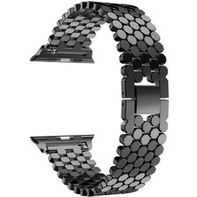KCR Apple Watch 42-44-45-49MM Uyumlu Metal Strap Luxury Petek Kordon-Kayış