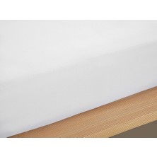 English Home Düz 2 Pamuklu Tek Kişilik Lastıklı Çarşaf 100 x 200 Cm Beyaz