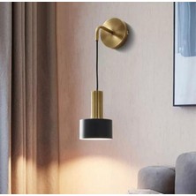 Rsylight Dylight Retro Metal Dekoratif Rustik Siyah Modern Duvar Aplik
