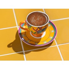 English Home Exotic Wild New Bone China 2'li Kahve Fincan Takımı 100 ml Sarı