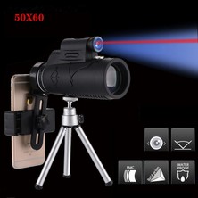 Daily Link Dailylink Monoküler Teleskop Dürbün 50X60 Zoom El Fenerli Lazer Işıklı Pusula Telefon Tutacağı Tripod