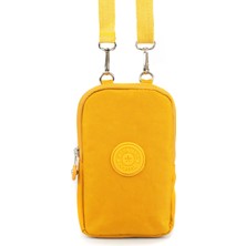 İmaks Krinkıl / Klinkır Ithal Su Geçirmez Kumaş Omuz Askılı Cep Telefon Taşıma Çantası Hardal Sarı 226