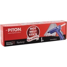 Piton Mum Silikon 12X300 mm kg - Mum Silikon Şeffaf Kalın 1000GR Sıcak Silikon