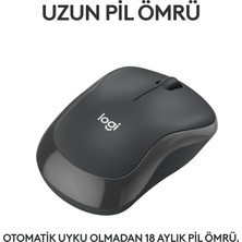 Logitech M240 Sessiz Kompakt Kablosuz Bluetooth Mouse - Siyah