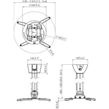 Vogel's Ppc 2585 Projektör Tavan Montaj Aparatı