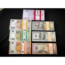 Aykar Hediyelik 7 Deste Karma Euro ve Dolar Geçersiz Para 50-100 -200-500 Euro  50-100 -100 Dolar