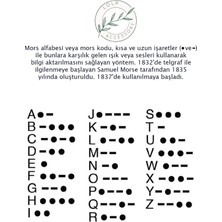 AidaAstrid Hematit Doğal Taşlı Mors Alfabesi Bileklik Tekli Sevgili Bilekliği  Gümüş Renk Hediye Kutulu