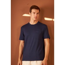 Odelon Erkek Comfort Fit Cepli T-Shirt Lacivert MARS25