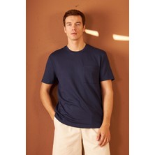 Odelon Erkek Comfort Fit Cepli T-Shirt Lacivert MARS25