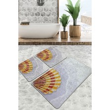 Chilai Home Concha Banyo Halısı 3'lü Set Djtbanyo