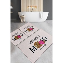 Chilai Home Weekend Mood Banyo Halısı 3'lü Set Djtbanyo