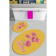 Chilai Home Sitivo Banyo Halısı 2'li Set Banyo Paspası Kaymaz Tabanlı Klozet Takımı Djtbanyo