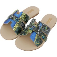 Kadın Vegan Deri Çok Renkli Terlik - All Beauty is in You Tasarım