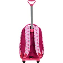 Çantaland Çekçekli Pembe Kalp Desenli İlkokul Çantası + Beslenme Çantası