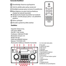 Ithink Bluetooth Hoparlör Mikrofonlu LED Işıklı Uzaktan Kumandalı USB Kablosuz Speaker (Bavul Tipi)