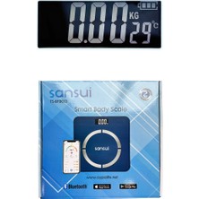 Sansui Akıllı Bluetooth Dijital Tartı Mavi Pilli