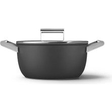 Smeg Cookware 50's Style Prima Siyah Tencere & Tava Seti 4'lü