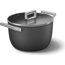 Smeg Cookware 50's Style Prima Siyah Tencere & Tava Seti 4'lü