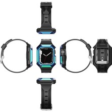 Space-M Apple Watch 44MM Akıllı Saat Kordon Krd-88 Sert Pc Kasa Koruyuculu Silikon Kordon