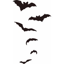 Reysa Tasarım Yarasalar Araba Sticker Siyah 11X19 cm