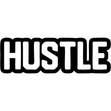 Reysa Tasarım Hustle Araba Sticker Siyah 16X5 cm