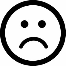 Reysa Tasarım Üzgün Emoji Araba Sticker Siyah 16X16 cm