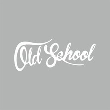 Reysa Tasarım Old School Araba Sticker Beyaz 19X8 cm