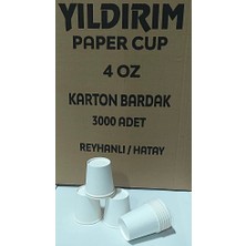 Yıldırım Paper Cup 4 Oz Baskısız Karton Bardak