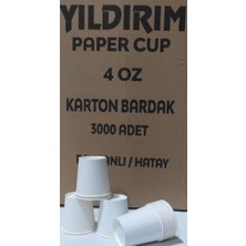 Yıldırım Paper Cup 4 Oz Baskısız Karton Bardak