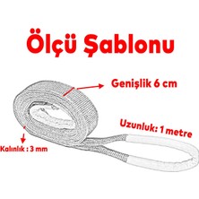 Badem10 Sapan Polyester Spanzet 2 Ton 1 Metre Yeşil Sağlam Yük Kaldırma Taşıma İndirme Halat