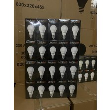 Ledolet 9W LED Ampul 20'li Paket Beyaz Işık 800 Lümen E27 Duy 6500 K